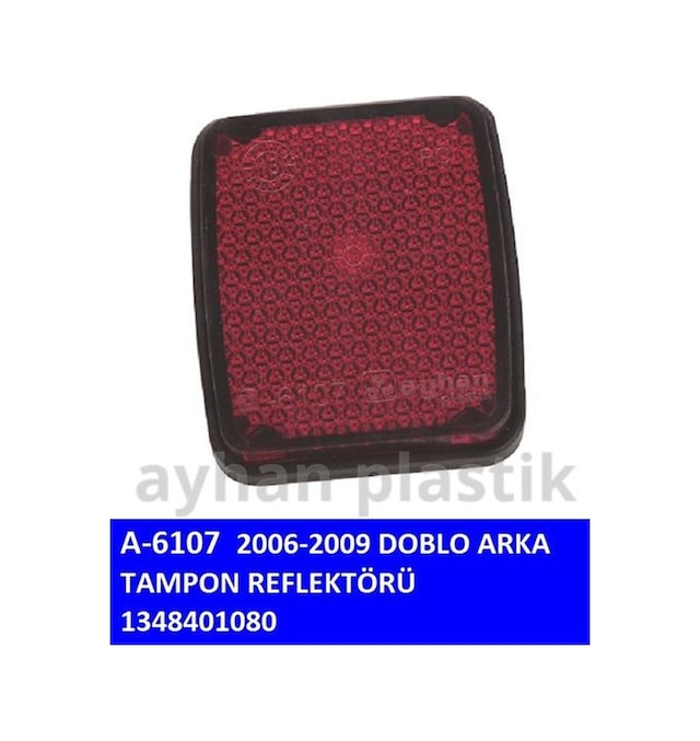 Arka Tampon Reflektörü Ayhan A6107 Fiat Doblo 2006-2009