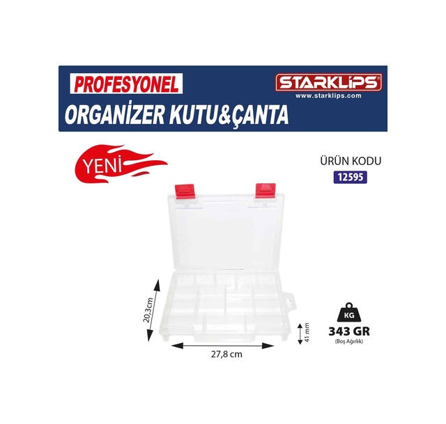 Plastik Bölmeli Çanta Organizer 16 Bölme