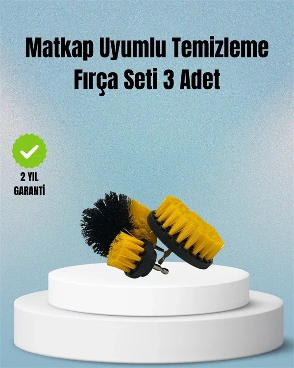 Ers Matkap Uyumlu Temizlik Fırçası Kablolu Ve Akülü Matkaplarla Kullanılabilir