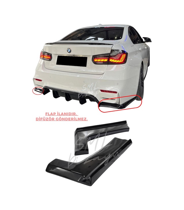 BMW F30-F80 M3 Flap PLASTİK F80 M3 Arka-Tampon-Flap-Bıçak-Lip-Ek