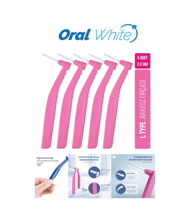 Oral White Arayüz Fırçası Pembe 0.6 Mm Cleaning Pro 5 Adet