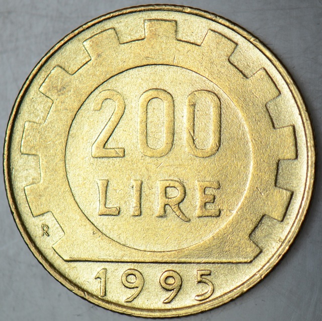 İtalya 200 Liret 1995 Çil -