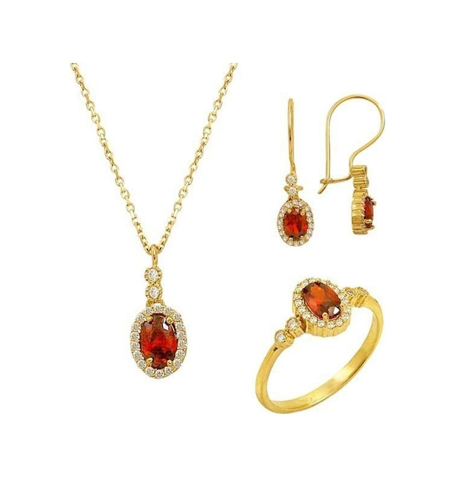 Mini Garnet Set 6,57 Gram 14 Ayar Altın