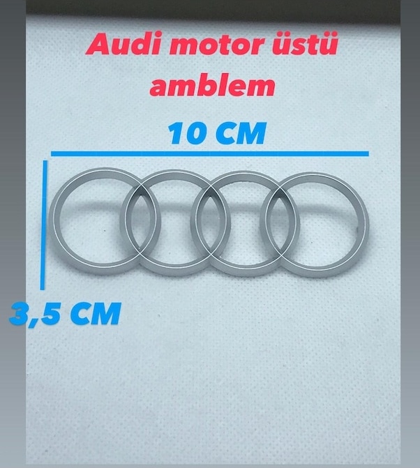 Audi Motor Üstü Amblemi 10cm X 3.5cm