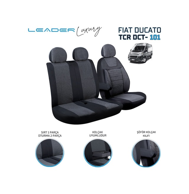 Fiat Ducato Ticari Oto Koltuk Kılıfı 2+1 Füme