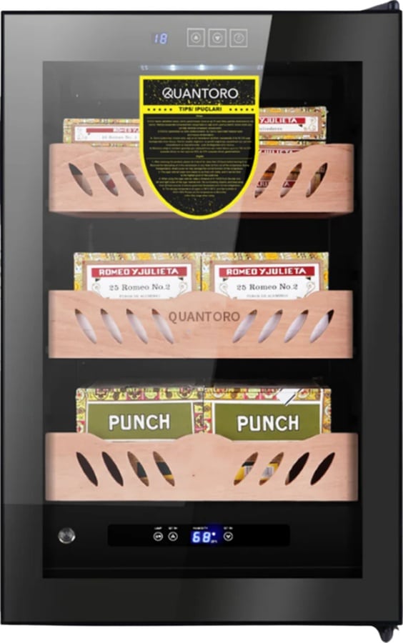 Quantoro Qcc-44 Elektronik Nemlendirme & Soğutmalı Siyah Puro Dolabı - Qtr-009