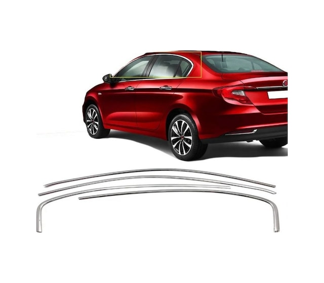 Niken Fiat Egea 2015-2023 Sd Krom Cam Üst Çıtası 4 Parça