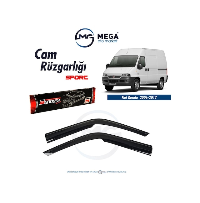 Fiat Ducato 2006-2017 Cam Rüzgarlık Mugen Tip Sunplex