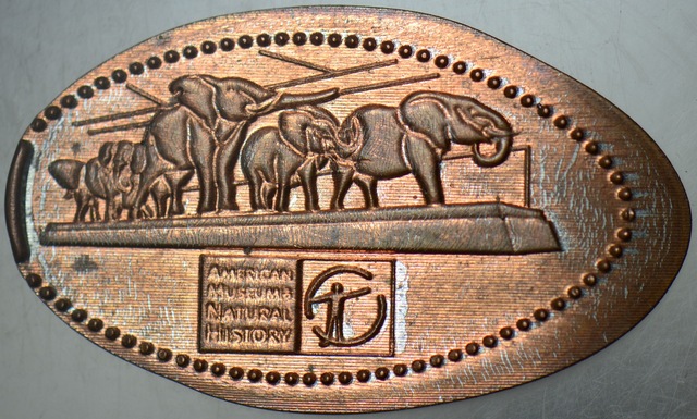 Amerika Doğal Tarih Müzesi Hatıra Pressed Coin.