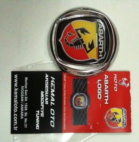 Fiat Linea Abarth 3d Damla Sticker Logo Ön ve Arka Takım Rozet