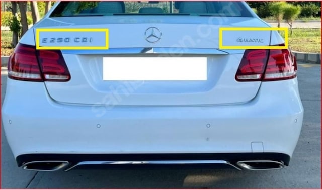 Mercedes E250 Cdı Ve 4matic Krom Bagaj Yazısı Seti 2'li Paket