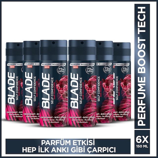 Blade Self Confidence Deodorant 6 x 150 ML