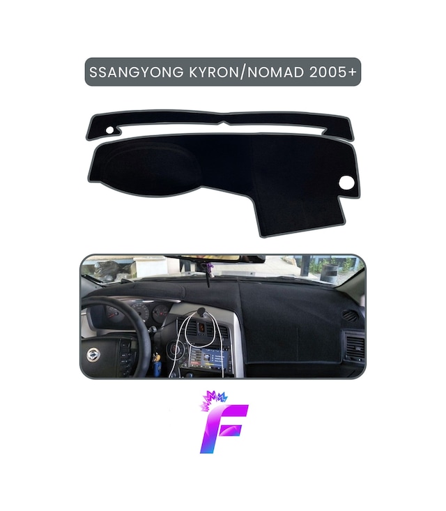 Ssangyong Kyron 2005+ Uyumlu Torpido Örtüsü Araca Özel Üretim Kolay Montaj Kaymaz A86 Torpido Halısı