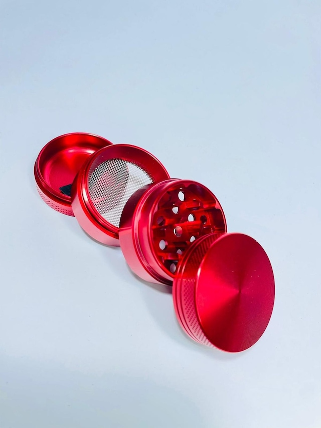 Çelik TutunÖğütücü 4Kademeli Paslanmaz Grinder KırmızıRenk//40mm