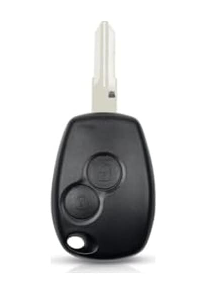Autohan Keys 2 Düğmeli Kumanda Anahtarı Kabı, Siyah, Plastik, Kangoo Clio Trafic Modelleri İçin Anahtar Muhafazası