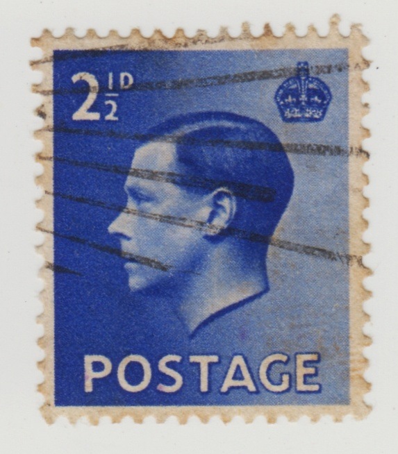 Kral 8. Edward 2,5 Penny Damgalı Pul 1936. Birleşik Krallık-ingiltere.