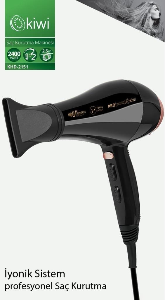 Kiwi Khd-2151 Profesyonel İyonik Saç Kurutma Makinesi