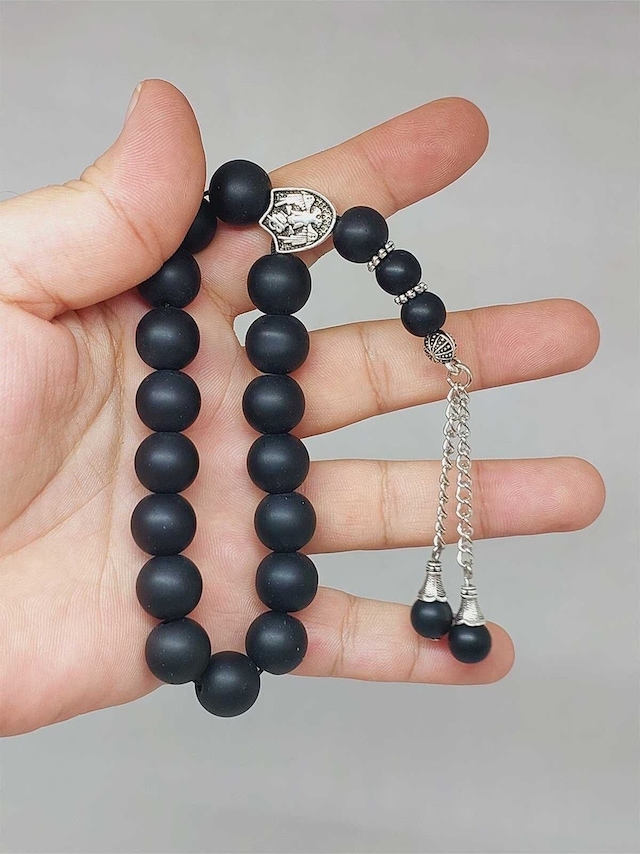 Onix Oniks Taşı 17lik Efe Tesbih Mat 12mm 51514
