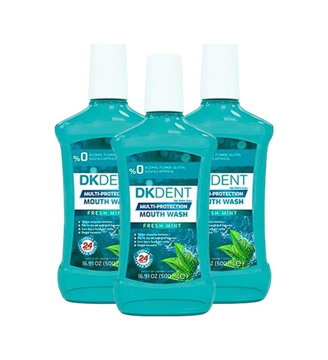 Dermokil Dkdent Nane Özlü Ağız Bakım Suyu 3 x 500 ML
