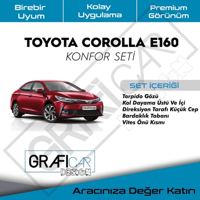 Toyota Uyumlu Corolla E160 Konfor Seti - Ses Kumaş Kaplama Set