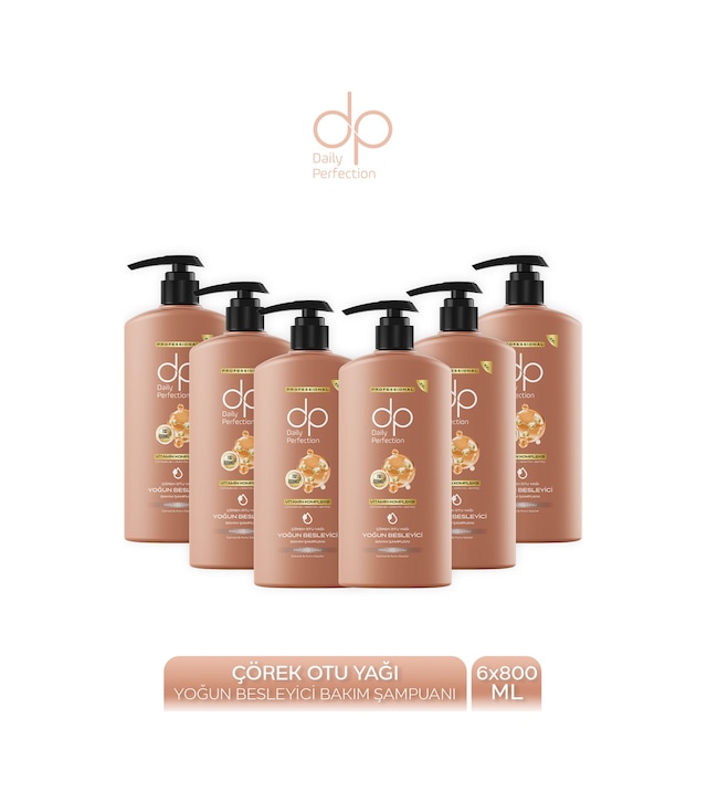 Dp Daily Perfection Şampuan Çörek Otu Yağı 6 x 800 ML