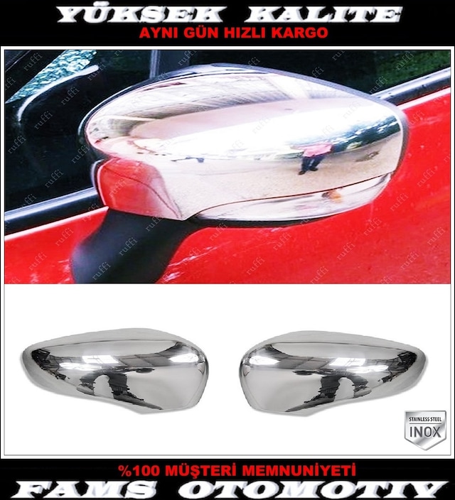 Renault Clio 4 Grandtour Krom Ayna Kapağı 2 Pcs P.çelik 2012+
