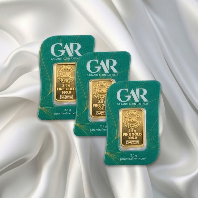 3 Adet 2.5 Gr 24 Ayar Gram Altın