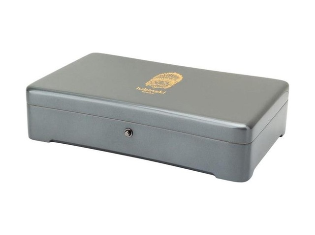 Lubinski Yeni Stil Slim Puro Kutusu Humidor Lake Gri 12's Lb-618