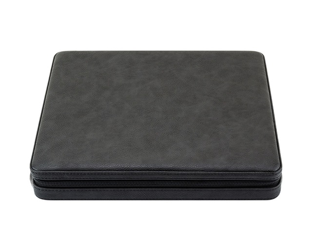 Lubinski Deri Sedirli Seyahat Puro Sunum Kutusu Slim Humidor 10s Siyah Lb-612