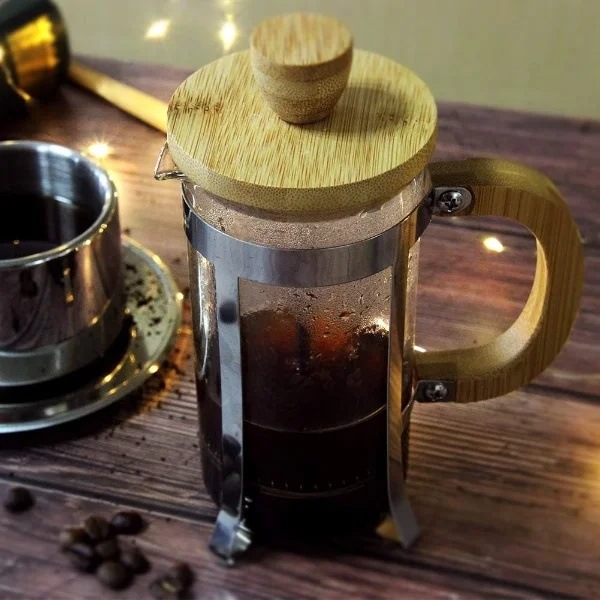 Lbk Ahşap Detaylı 350 Ml Cam French Press