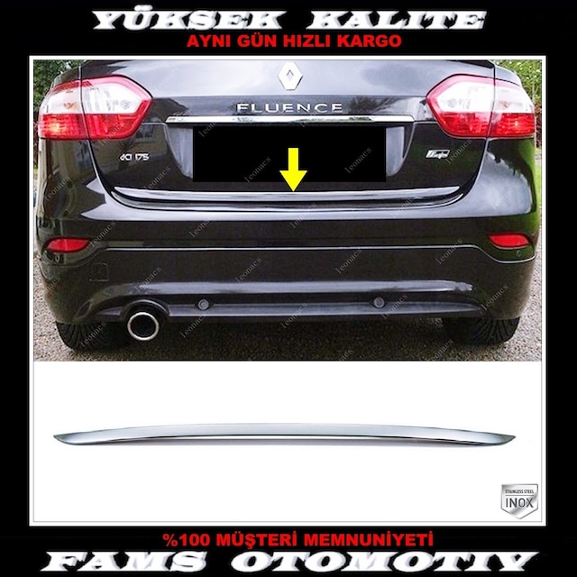 Renault Fluence Krom Bagaj Alt Çıtası 2010 Üzeri P.Çelik N11.4247