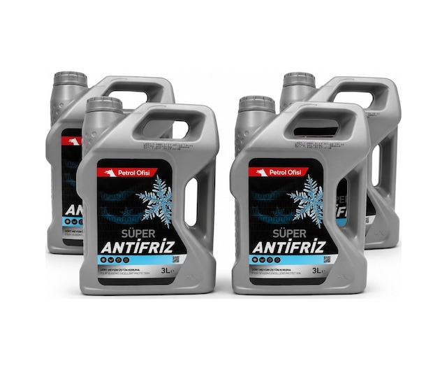 Petrol Ofisi Super Antifriz Yeşil 4 X 3 Litre