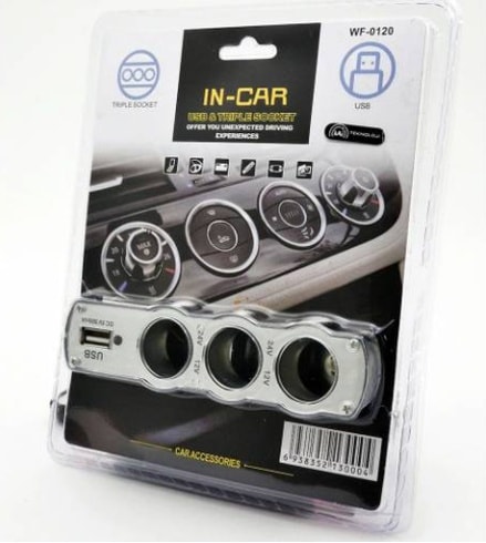 Araç Çakmaklık Çoğaltıcı Usb Araba Çakmak Soket Çoklayıcı Şarj