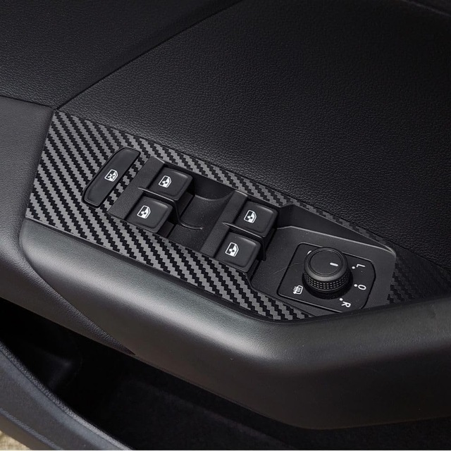 Volkswagen Taigo İle Uyumlu İç Trim Folyo Kaplama Set, Mat Karbon Siyah