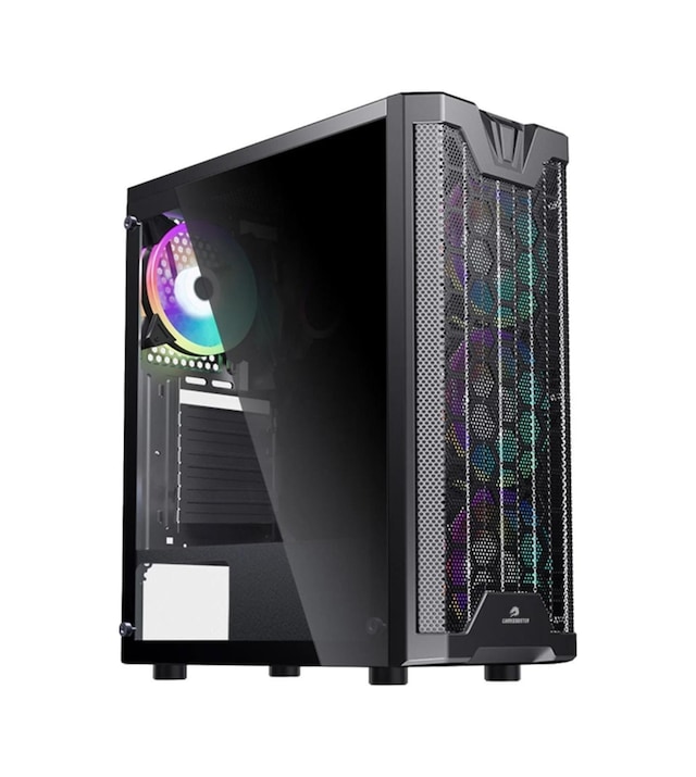 Gamebooster GB-F3101B FAN Mid Tower RGB Black Mesh Front