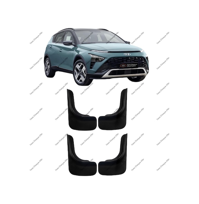 Hyundai Bayon Uyumlu 4'lü Ön Arka Paçalık Çamurluk Tozluk HYU0UX015