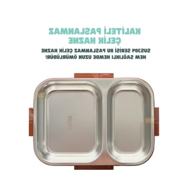 600ml Paslanmaz Çelik Sefer Tası, Tek Katlı Ve 2 Bölmeli, Capybara Desenli