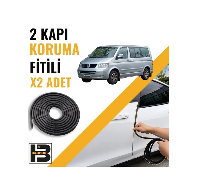Volkwagen Transporter T5 Kapı Koruma Fitili-iki Kapı-siyah-bm1126