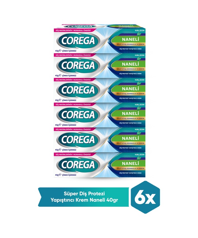 Süper Protez Yapıştırıcı Naneli Krem 40 Gr 6 Kutu