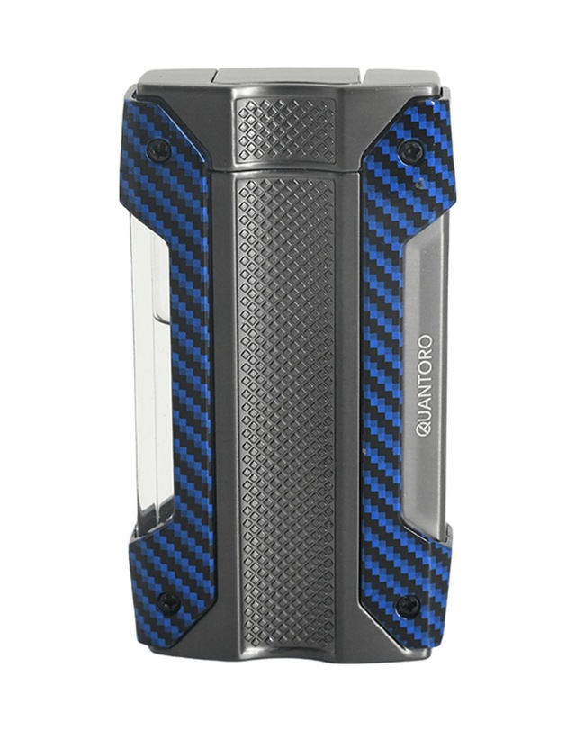 Quantoro Tek Torch Pürmüz Gunmetal Mavi-karbon Metal Puro Çakmağı - Trz1030