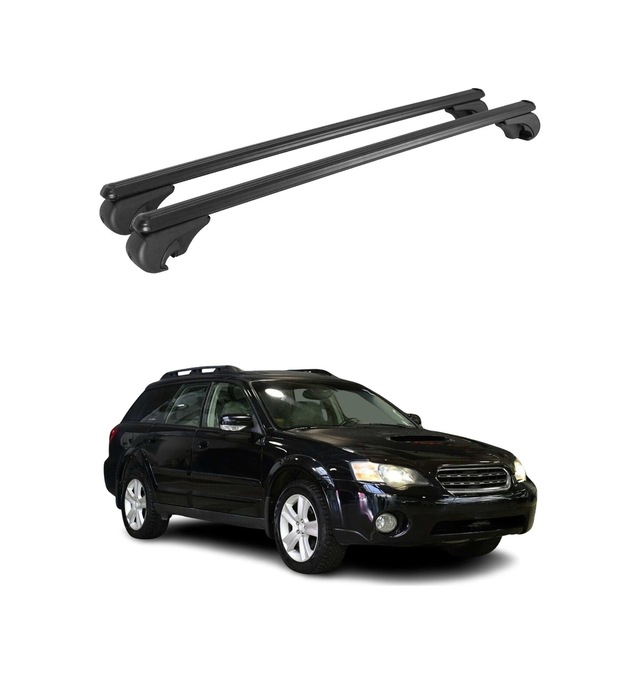 Subaru Outback Iıı 2003-2009 Arası Uyumlu Port Bagaj Taşıyıcı Ara Atkı Alüminyum Siyah 2 Parça