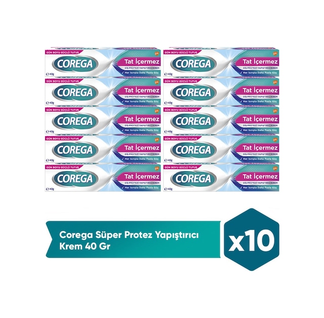 Süper Protez Yapıştırıcı Krem 40 Gr X10 Adet