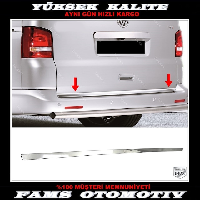 Vw T5 Caravelle Krom Bagaj Alt Çıtası 2004-2015 P. Çelik