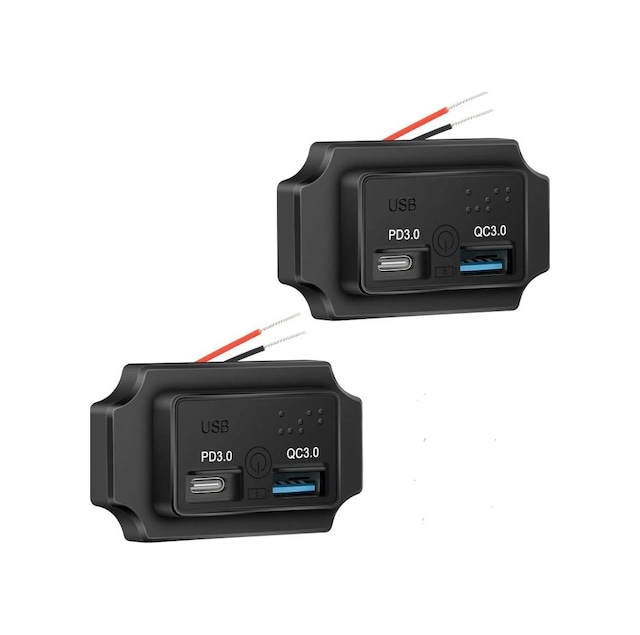 Type-c Usb 2 Portlu Araç Şarj Soketi Adaptörü 12v-24v Model 2