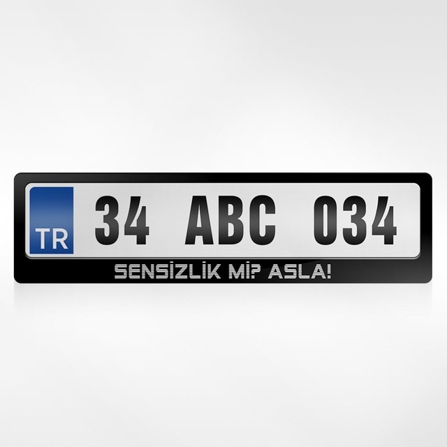 Kişiye Özel Sensizlik Mi Asla Yazılı Plakalık 461255613