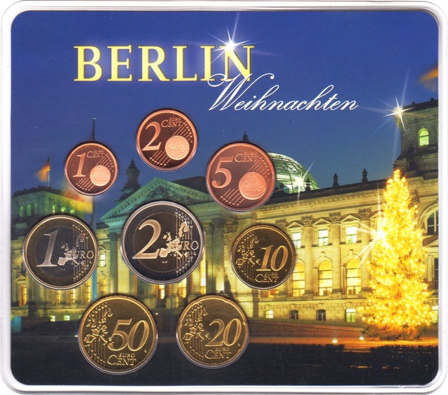 Almanya Euro Tam Set 2004 A. Weihnacht Özel Kartında. Proof Baskı-nadir Çil.