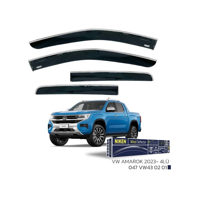 Vw Amarok Kromlu Cam Rüzgarlığı Niken 2023+ Sonrası Uyumlu