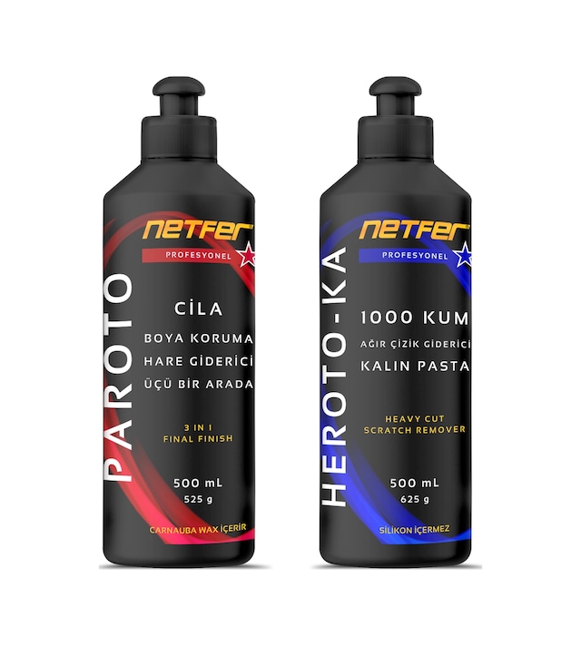 Netfer 2'li Kalın Pasta Cila Set - 2x500 Ml