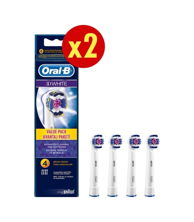 Oral-B 3D White Elektrikli Diş Fırçası Yedek Başlığı 8'li