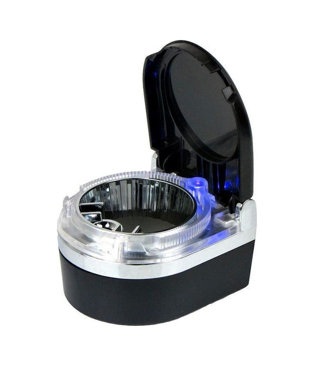 Ally Sd-1201 Led Işıklı Kapaklı Araç Küllük Oto Araba Kül Tablas Siyah